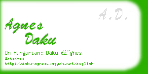 agnes daku business card